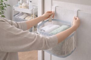 ハンガーをすぐ取れる位置にまとめておくと、干す作業がスムーズになる